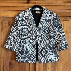 LAFAYETTE 148 N.Y BLUE & WHITE EYECAT BLAZER SZ. 8